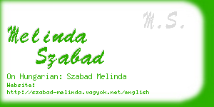 melinda szabad business card